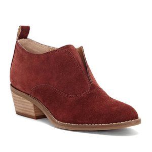 Lucky Brand Rust Suede Booties (NWOT) size 7.5